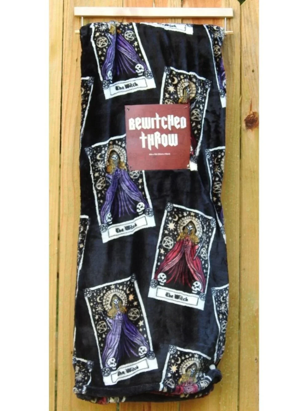 Halloween The Witch Tarot Card Throw Blanket 60x70 Gothic Occult Bewitched NWT